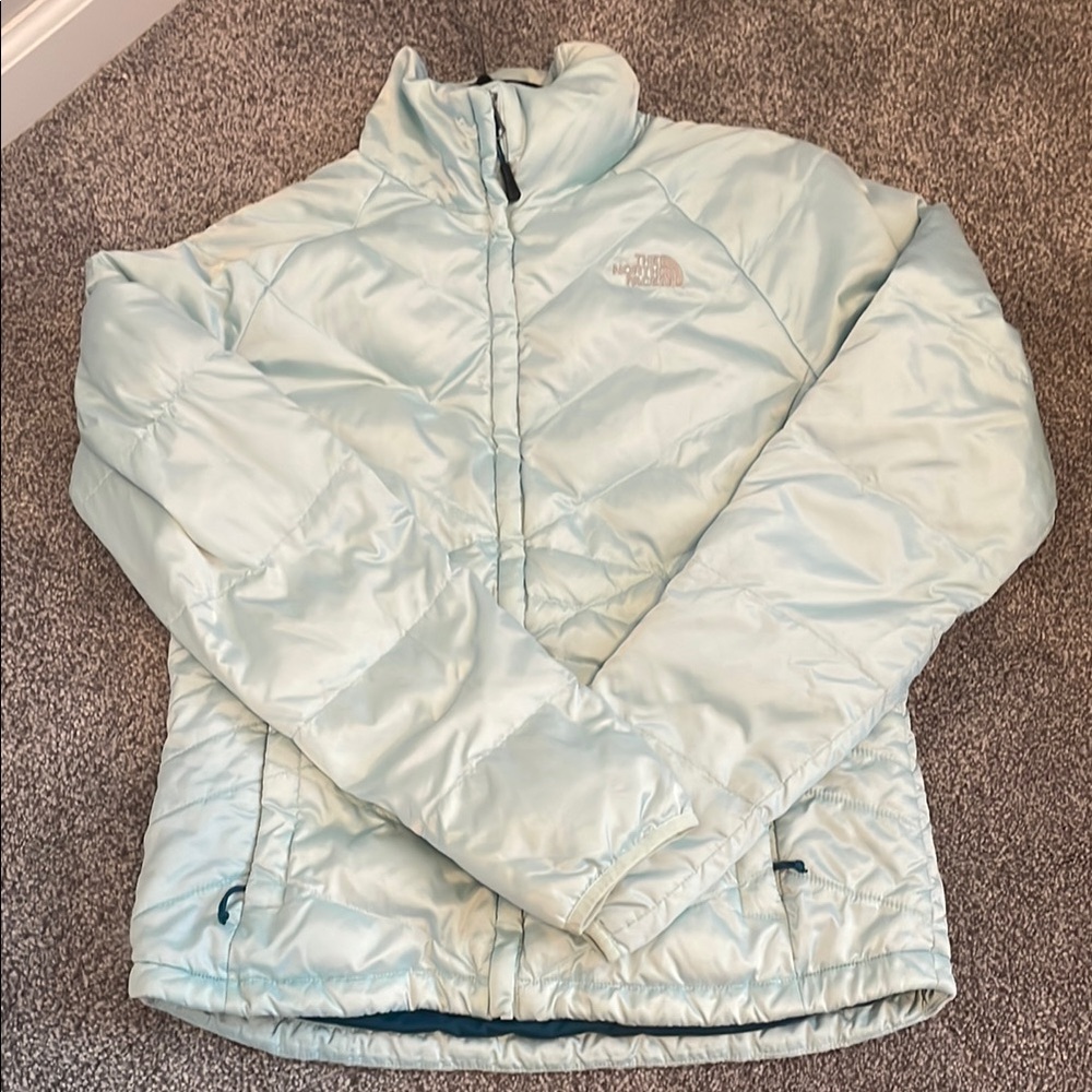 The North Face Light Blue Puffer Jacket